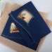 Dark Blue Greeting Card Customized Wedding Invitation Card Rectangle